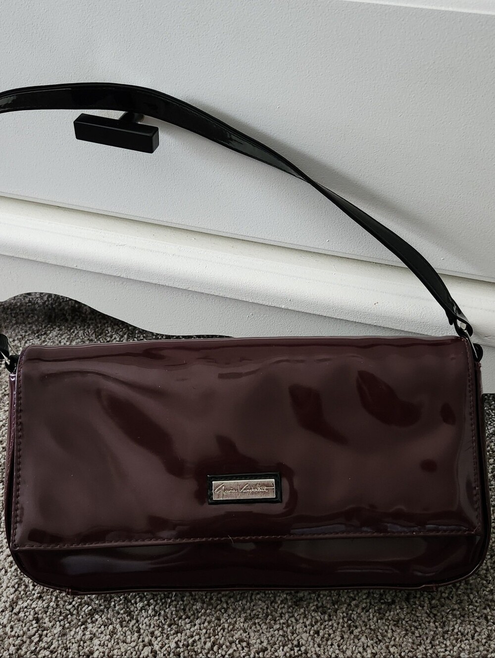 Patent Leather Shoulder Bag in Deep Burgundy ready for the FALL season :)